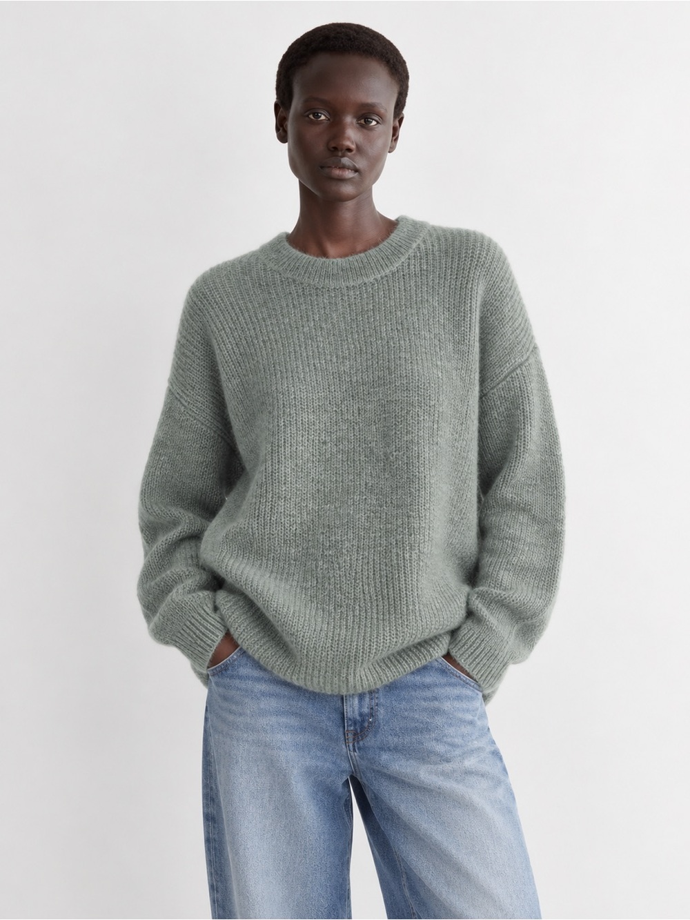 COS Mohair Wool Blend Oversized Knit Sweater Size S